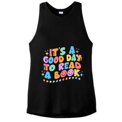 Cute Funny It's A Good Day To Read A Book Ladies PosiCharge Tri-Blend Wicking Tank
