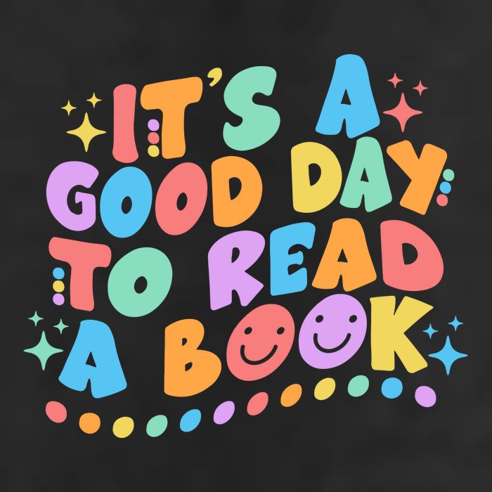 Cute Funny It's A Good Day To Read A Book 7 Panel Mesh Trucker Snapback Hat