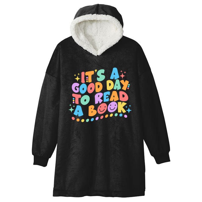 Cute Funny It's A Good Day To Read A Book Hooded Wearable Blanket