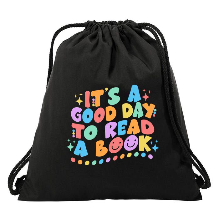 Cute Funny It's A Good Day To Read A Book Drawstring Bag