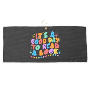 Cute Funny It's A Good Day To Read A Book Large Microfiber Waffle Golf Towel