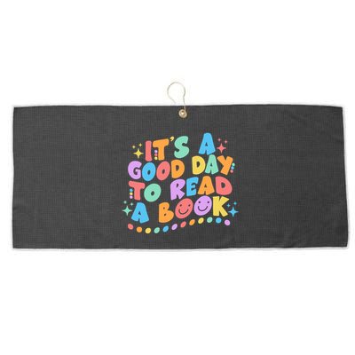 Cute Funny It's A Good Day To Read A Book Large Microfiber Waffle Golf Towel