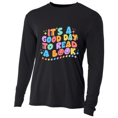 Cute Funny It's A Good Day To Read A Book Cooling Performance Long Sleeve Crew