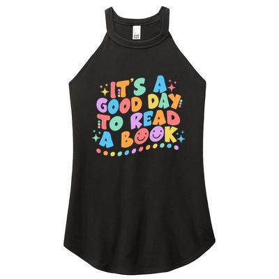 Cute Funny It's A Good Day To Read A Book Women's Perfect Tri Rocker Tank
