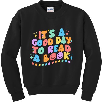 Cute Funny It's A Good Day To Read A Book Kids Sweatshirt