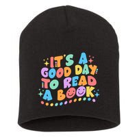 Cute Funny It's A Good Day To Read A Book Short Acrylic Beanie