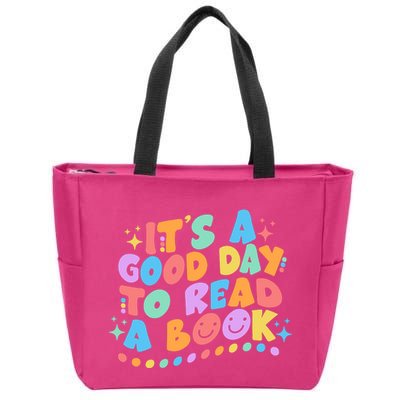 Cute Funny It's A Good Day To Read A Book Zip Tote Bag