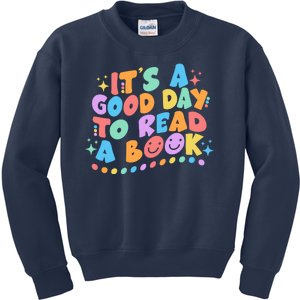 Cute Funny It's A Good Day To Read A Book Kids Sweatshirt