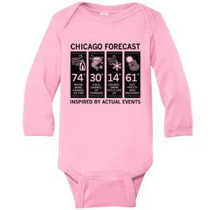 Chicago Forecast Inspired Baby Long Sleeve Bodysuit