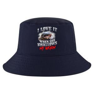 Catfishing Fishing I Love It When She Swallows My Worm Cool Comfort Performance Bucket Hat