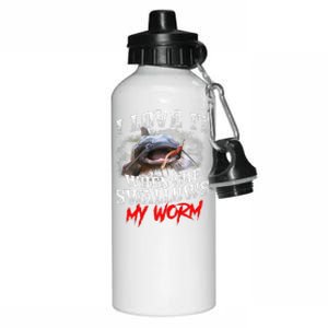 Catfishing Fishing I Love It When She Swallows My Worm Aluminum Water Bottle