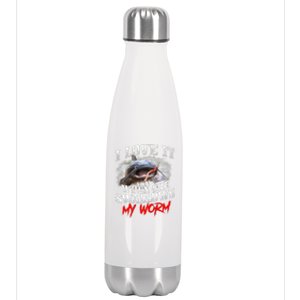 Catfishing Fishing I Love It When She Swallows My Worm Stainless Steel Insulated Water Bottle