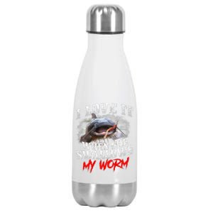 Catfishing Fishing I Love It When She Swallows My Worm Stainless Steel Insulated Water Bottle