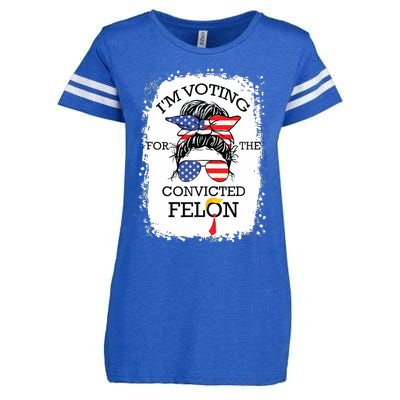 Convicted Felon Im Voting Convicted Felon 2024 Enza Ladies Jersey Football T-Shirt