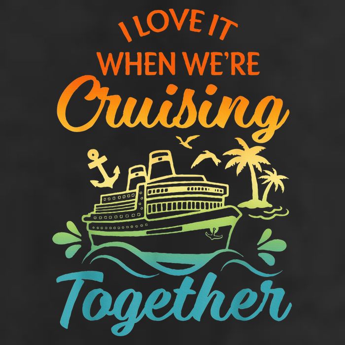 Cruise Family I Love It When We're Cruisin' Together Couple 7 Panel Mesh Trucker Snapback Hat