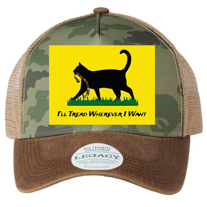 Cat Flag ILl Tread Wherever I Want Legacy Tie Dye Trucker Hat