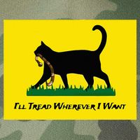 Cat Flag ILl Tread Wherever I Want Legacy Tie Dye Trucker Hat