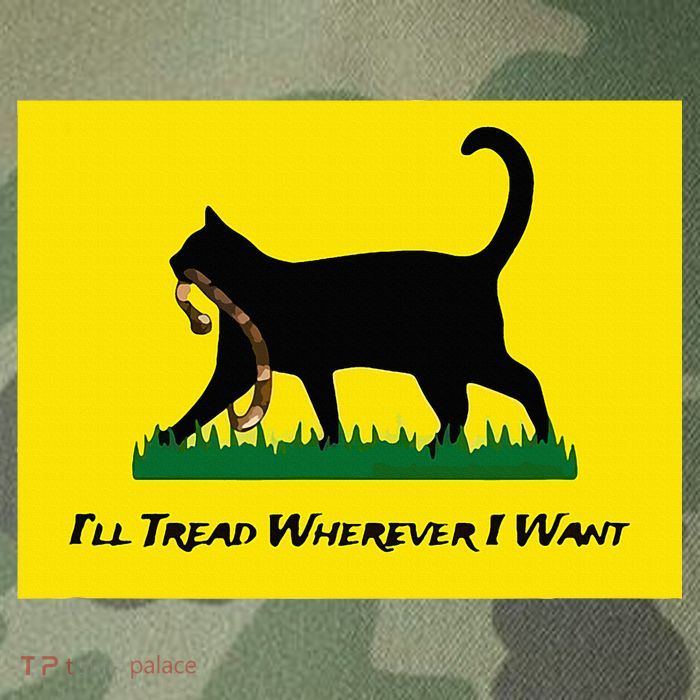 Cat Flag ILl Tread Wherever I Want Legacy Tie Dye Trucker Hat