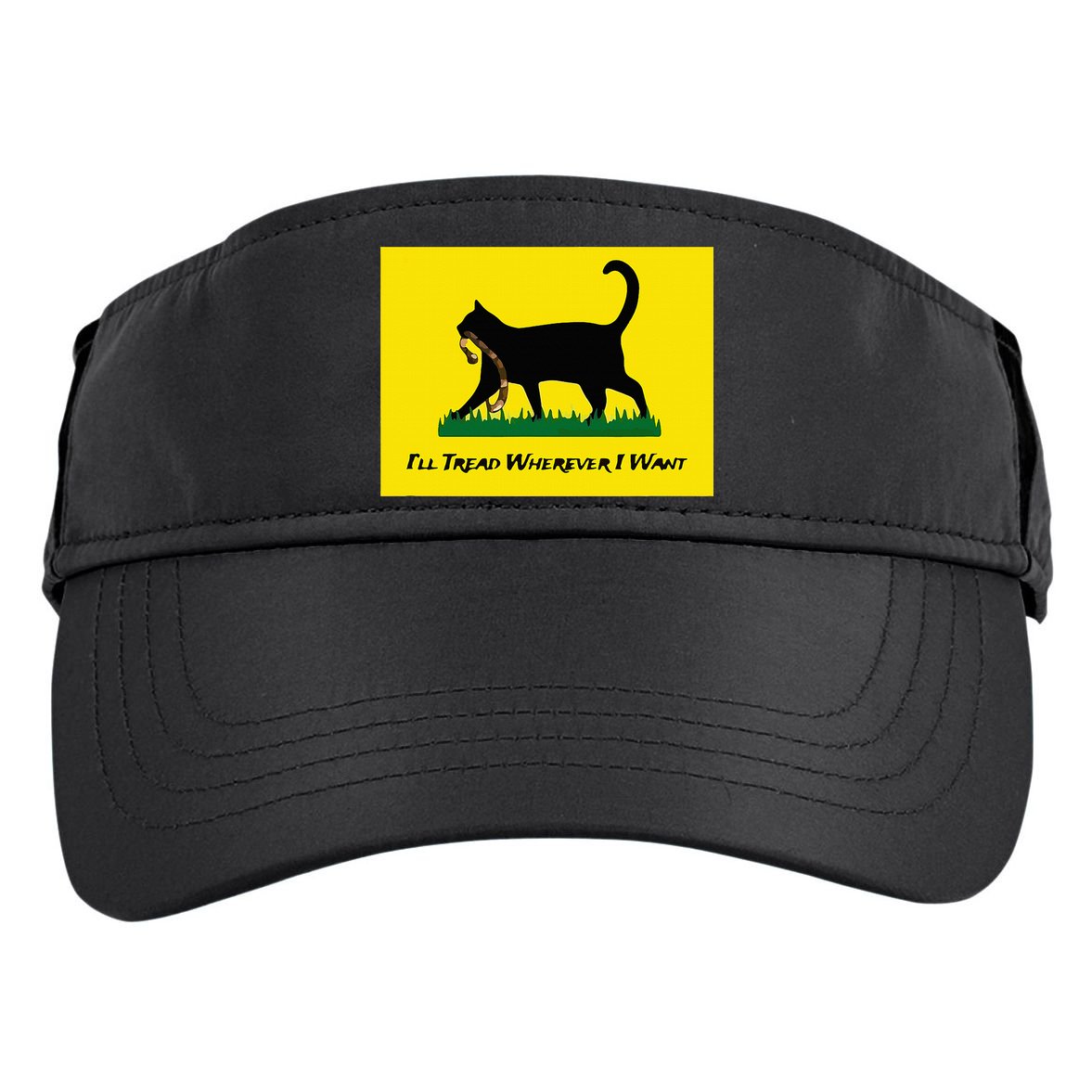 Cat Flag ILl Tread Wherever I Want Adult Drive Performance Visor