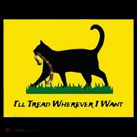Cat Flag ILl Tread Wherever I Want Bucket Hat