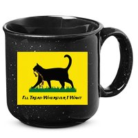 Cat Flag ILl Tread Wherever I Want 15oz Campfire Ceramic Mug