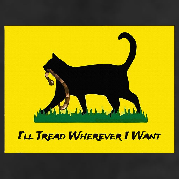 Cat Flag ILl Tread Wherever I Want 15oz Campfire Ceramic Mug