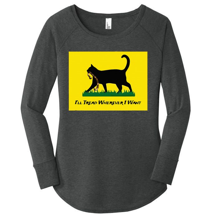 Cat Flag ILl Tread Wherever I Want Women's Perfect Tri Tunic Long Sleeve Shirt