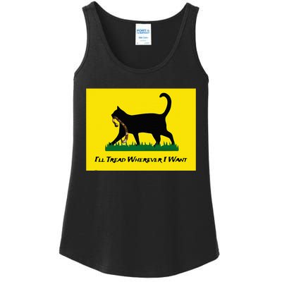 Cat Flag ILl Tread Wherever I Want Ladies Essential Tank