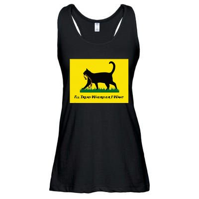 Cat Flag ILl Tread Wherever I Want Ladies Essential Flowy Tank