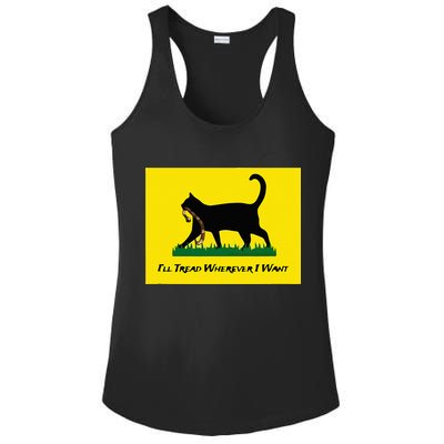 Cat Flag ILl Tread Wherever I Want Ladies PosiCharge Competitor Racerback Tank