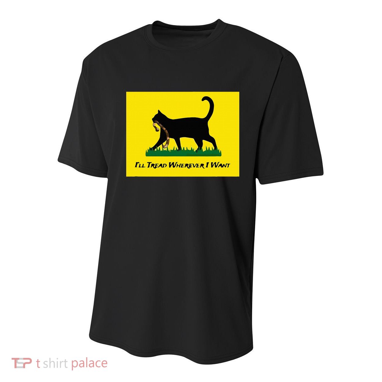 Cat Flag ILl Tread Wherever I Want Youth Performance Sprint T-Shirt