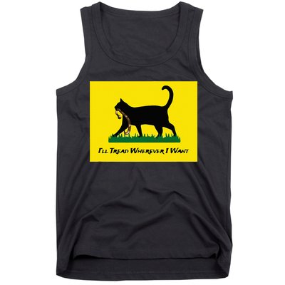 Cat Flag ILl Tread Wherever I Want Tank Top