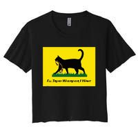 Cat Flag ILl Tread Wherever I Want Women's Crop Top Tee