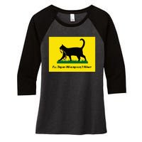 Cat Flag ILl Tread Wherever I Want Women's Tri-Blend 3/4-Sleeve Raglan Shirt