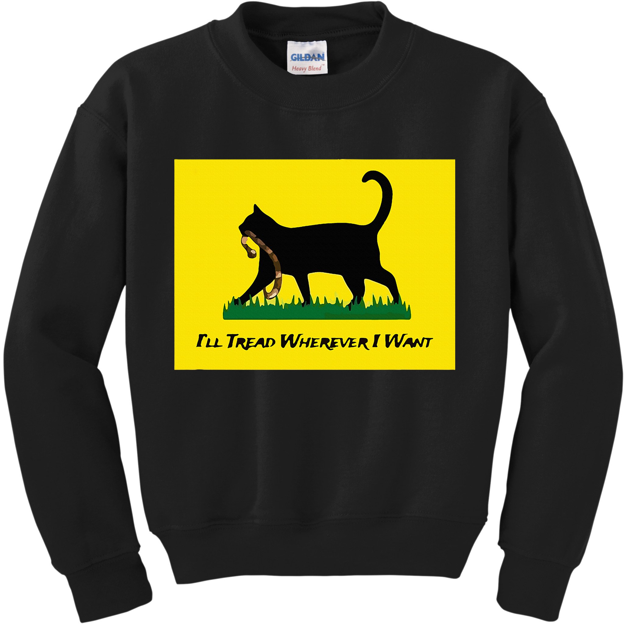 Cat Flag ILl Tread Wherever I Want Kids Sweatshirt