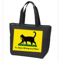 Cat Flag ILl Tread Wherever I Want Zip Tote Bag