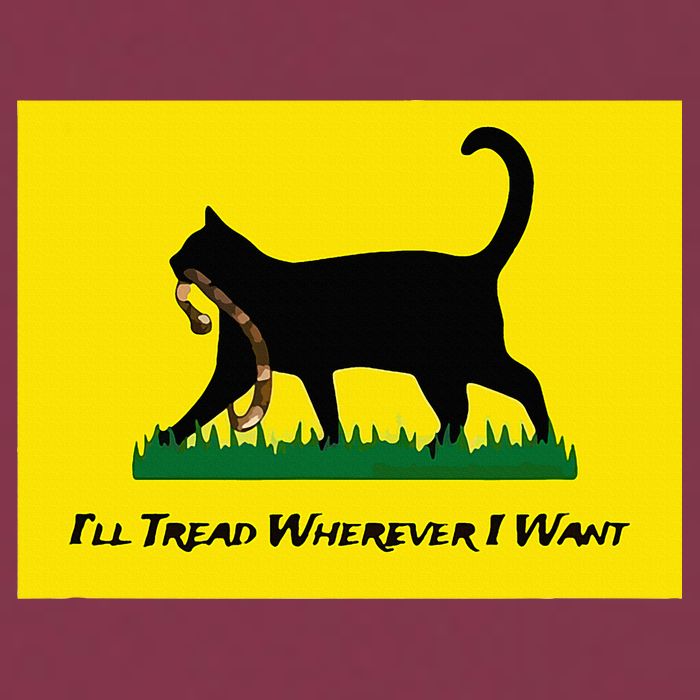 Cat Flag ILl Tread Wherever I Want 16oz Travel Tumbler