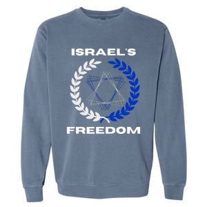 Classic Freedom Israel I Am With Israel Garment-Dyed Sweatshirt