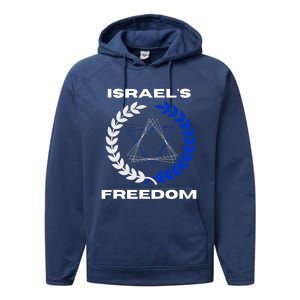 Classic Freedom Israel I Am With Israel Performance Fleece Hoodie