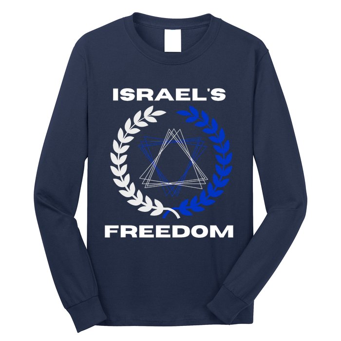 Classic Freedom Israel I Am With Israel Long Sleeve Shirt