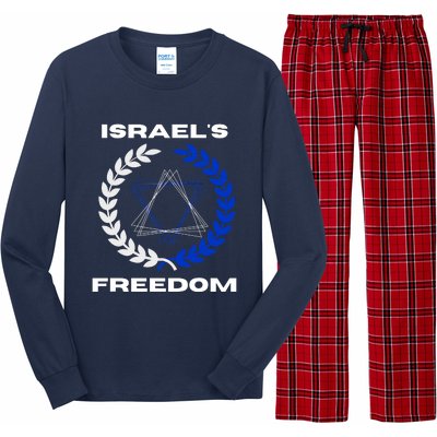 Classic Freedom Israel I Am With Israel Long Sleeve Pajama Set