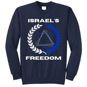 Classic Freedom Israel I Am With Israel Tall Sweatshirt