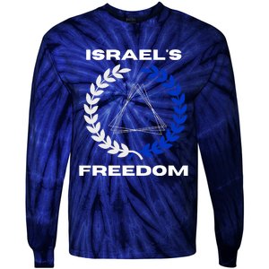 Classic Freedom Israel I Am With Israel Tie-Dye Long Sleeve Shirt