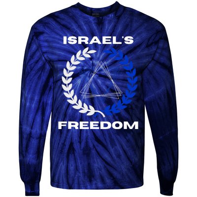 Classic Freedom Israel I Am With Israel Tie-Dye Long Sleeve Shirt