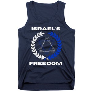 Classic Freedom Israel I Am With Israel Tank Top