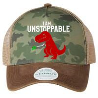 Cute & Funny I Am Unstoppable T-Rex Dinosaur Legacy Tie Dye Trucker Hat