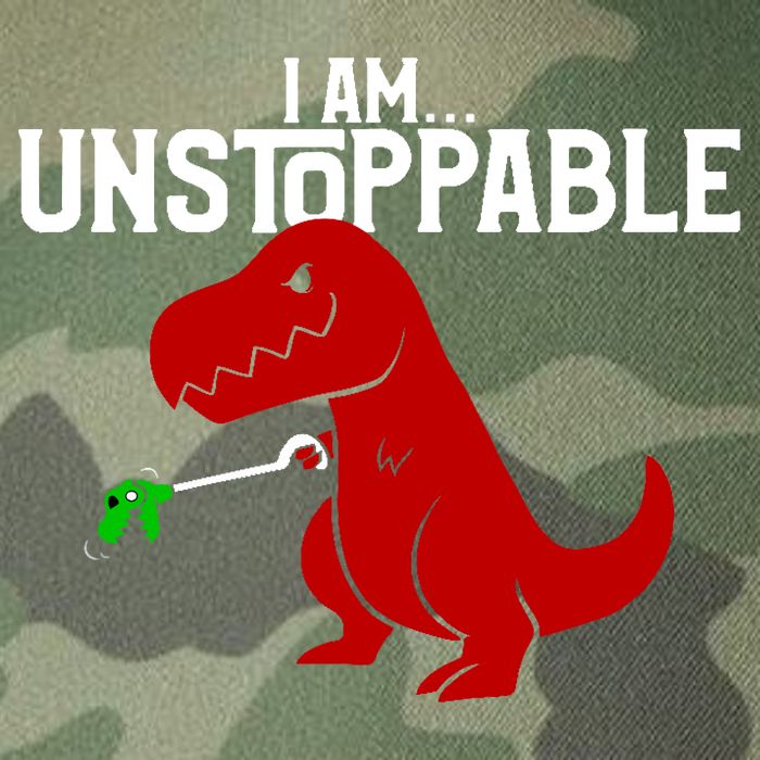 Cute & Funny I Am Unstoppable T-Rex Dinosaur Legacy Tie Dye Trucker Hat