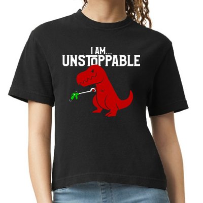 Cute & Funny I Am Unstoppable T-Rex Dinosaur Comfort Colors Boxy T-Shirt