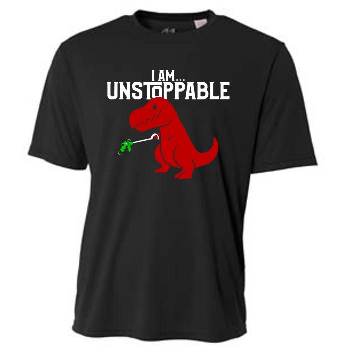 Cute & Funny I Am Unstoppable T-Rex Dinosaur Cooling Performance Crew T-Shirt