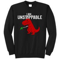 Cute & Funny I Am Unstoppable T-Rex Dinosaur Sweatshirt